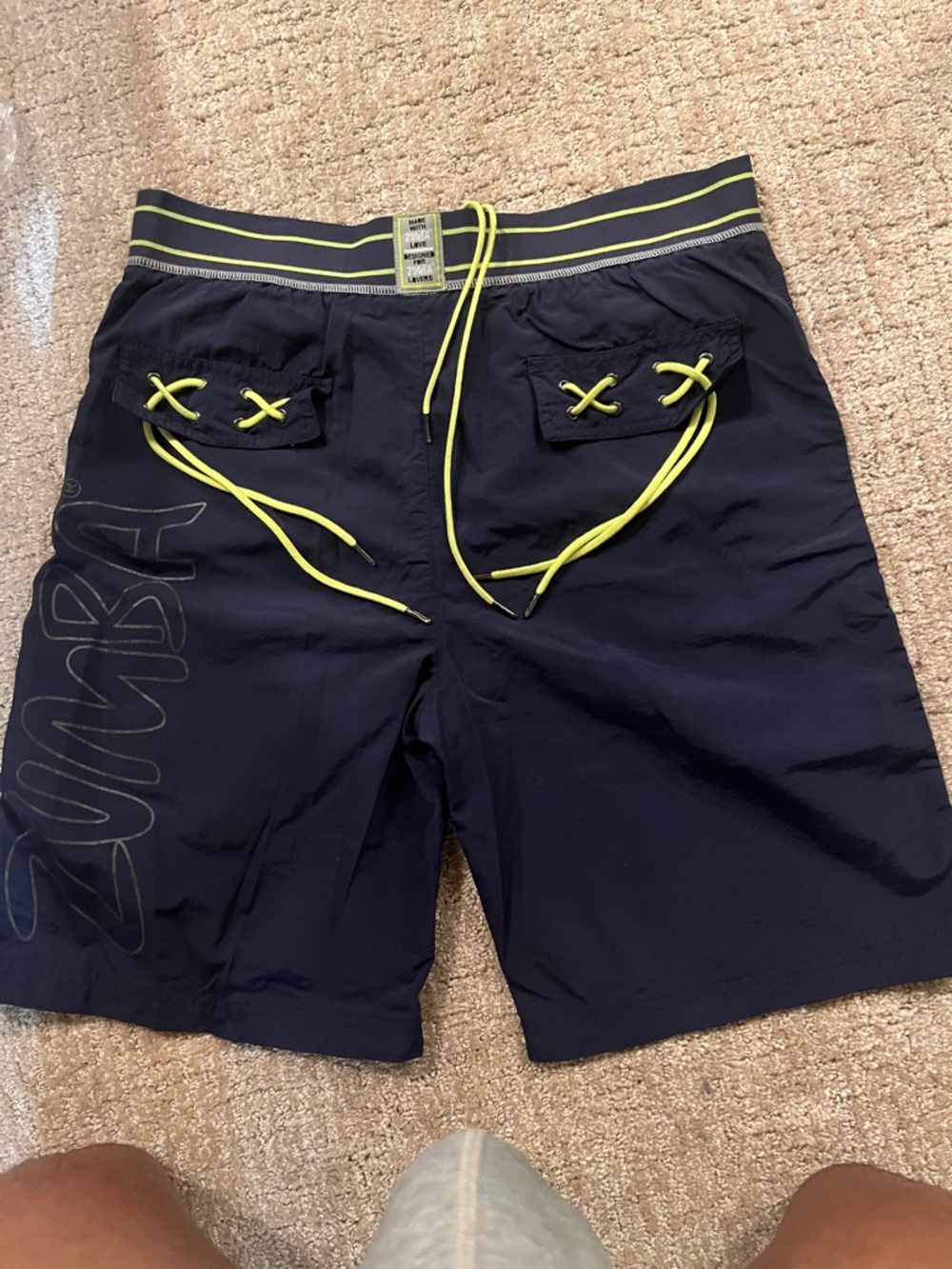 Men’s Zumba Shorts with Lime Accent
